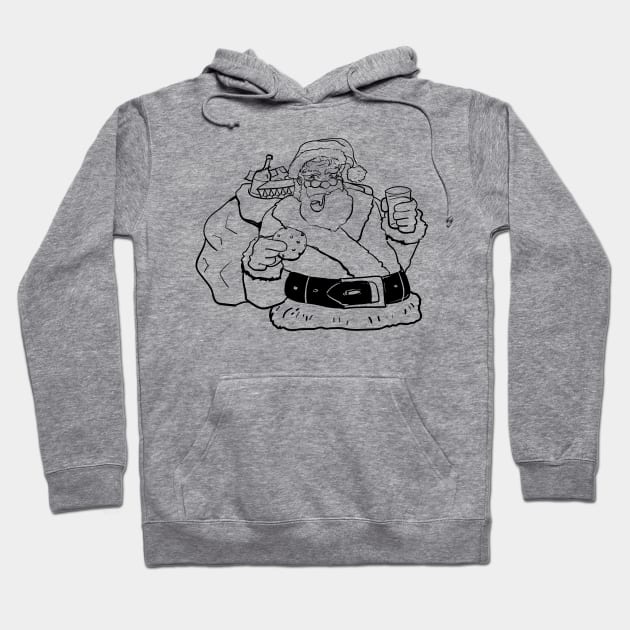 Outline Santa Hoodie by SWON Design